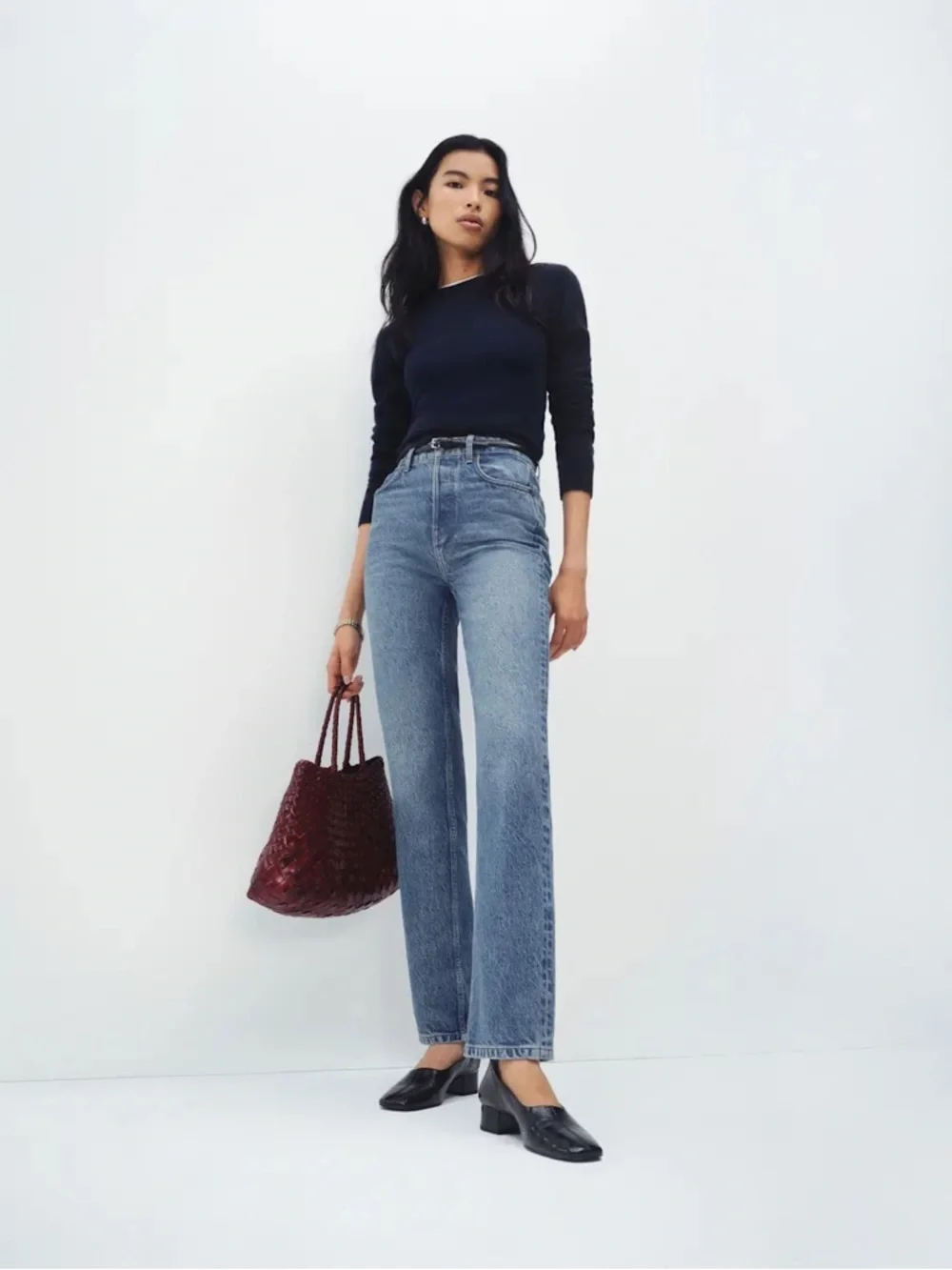 Reformation Cynthia High Rise Straight Leg Jeans in Colorado - Picture 1 of 7
